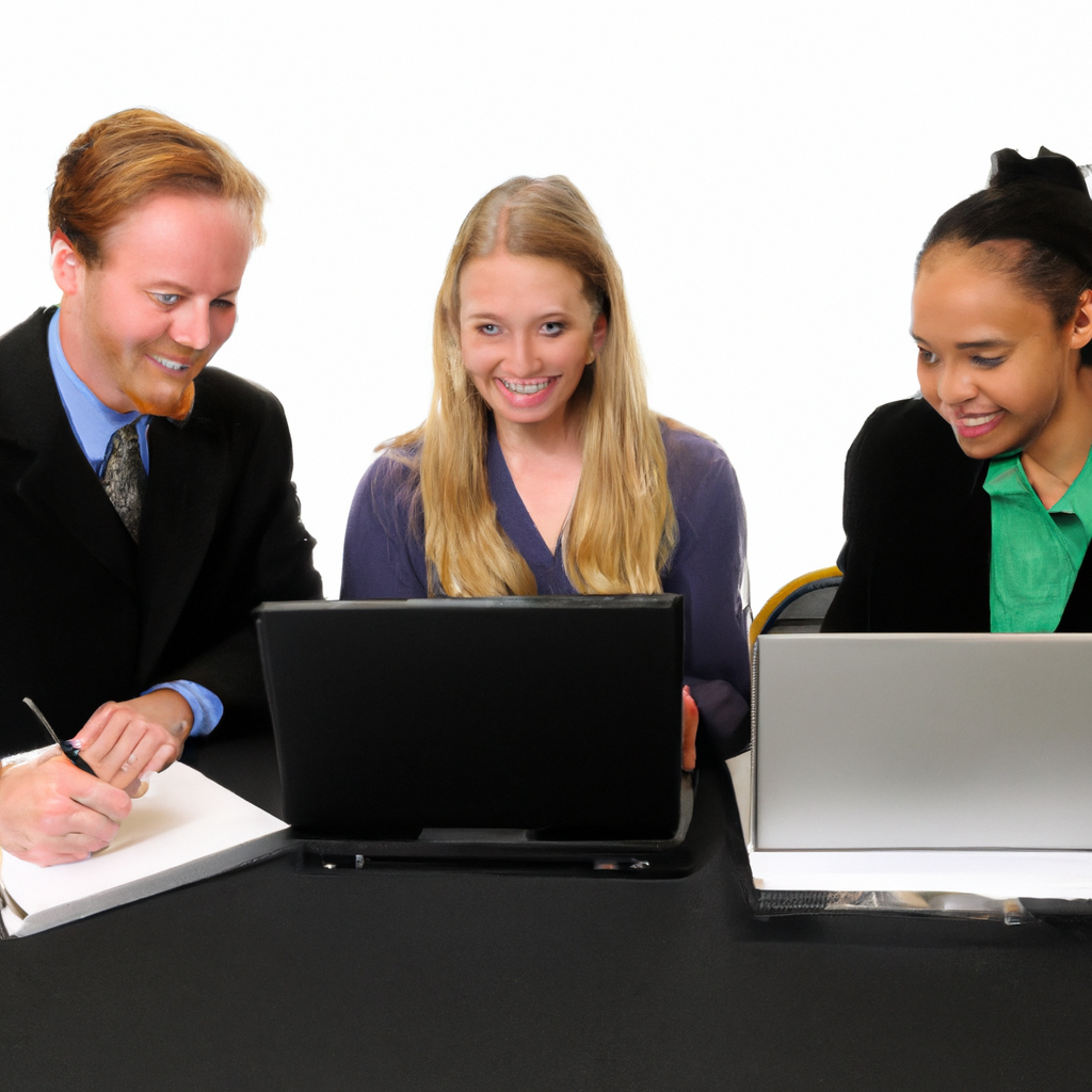 A group of diverse professionals collaborating.